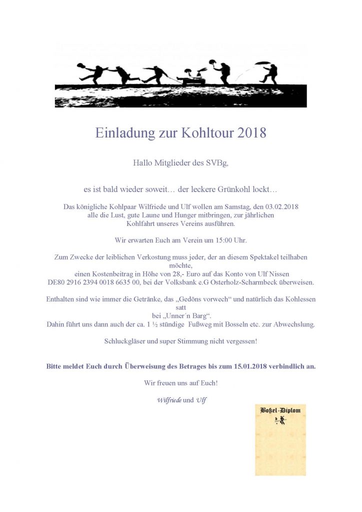 Kohlfahrt 2018 – Segelverein Burg e.V. Bremen